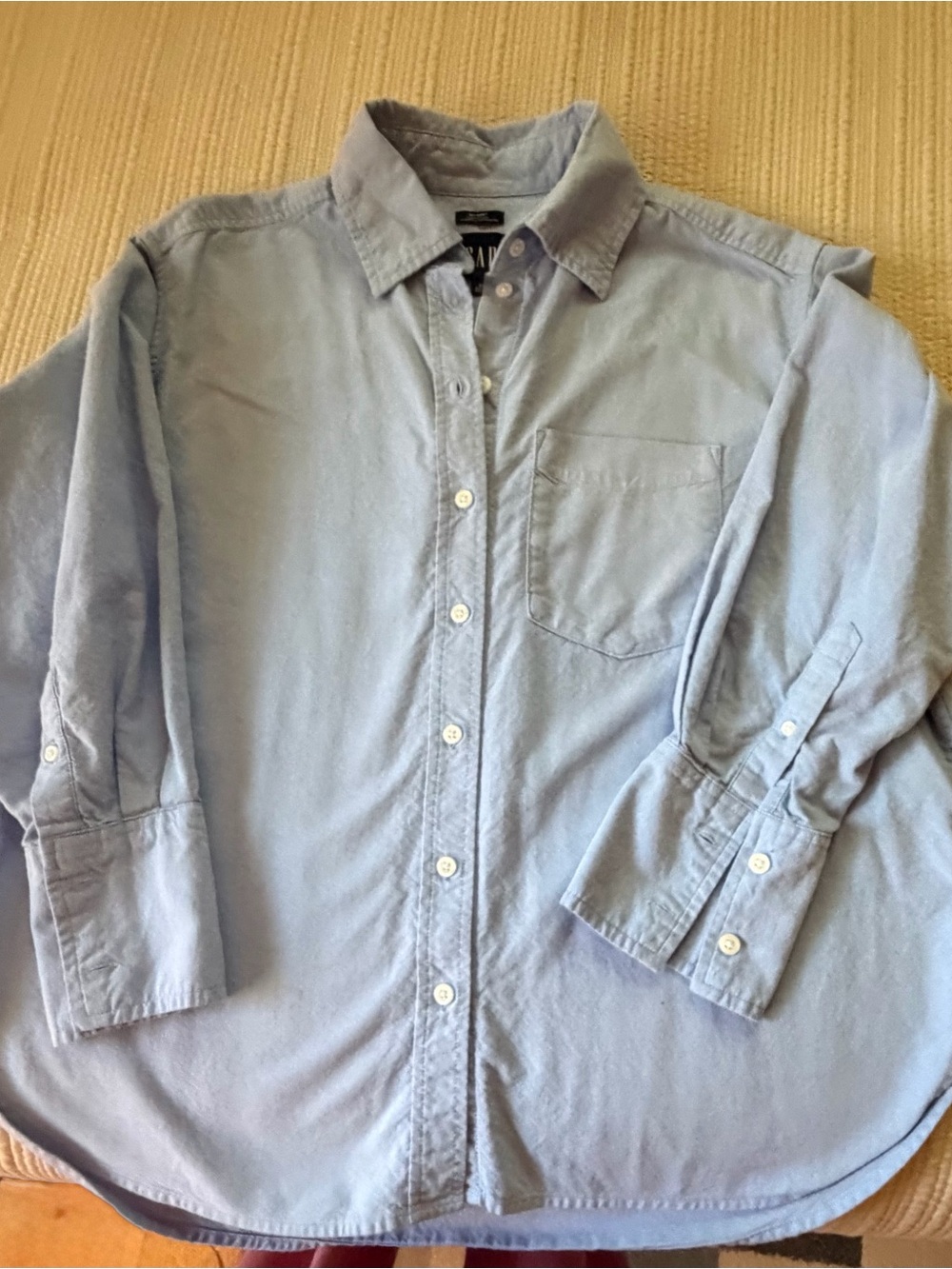 GAP PETITE XS Light Blue Women's Button-Down Big Shirt